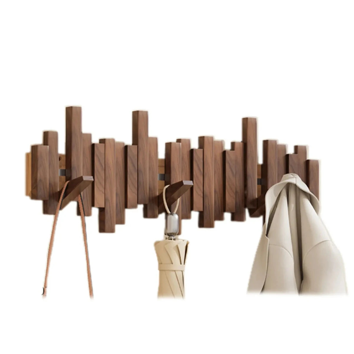 Rustic Wooden Wall Hook | Modern Hanging Coat Rack