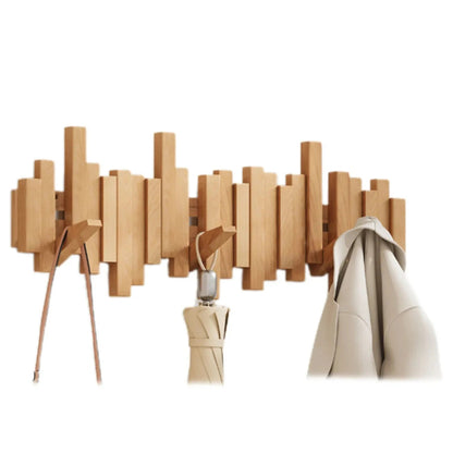 Rustic Wooden Wall Hook | Modern Hanging Coat Rack
