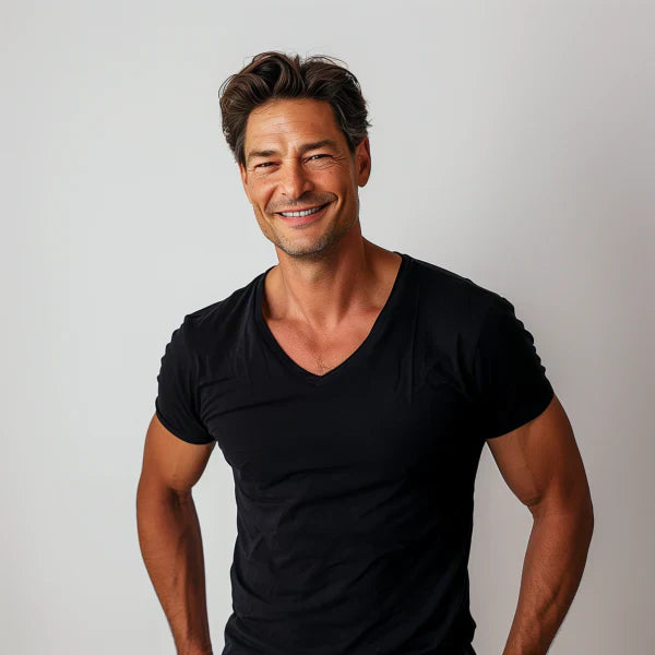 Classic V-Neck Tee Shirt for Men - VogeLuxe