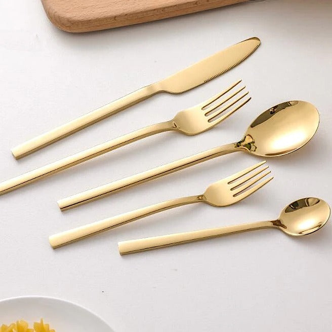 Premium 30-Piece Stainless Steel Flatware Set for 6 - VogeLuxe