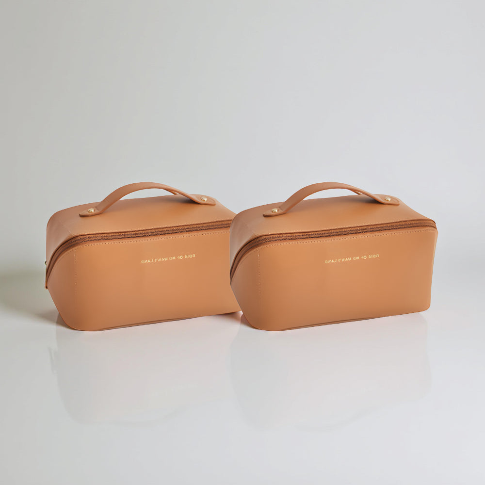 Spacious Travel Makeup Case Portable Cosmetic Storage Bag