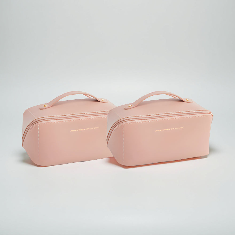 Spacious Travel Makeup Case Portable Cosmetic Storage Bag