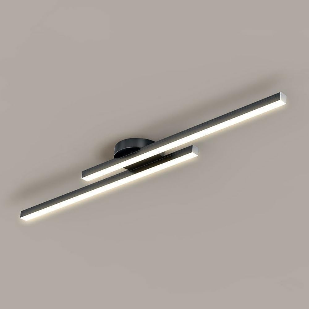 Sleek Silver LED Semi Flush Mount Ceiling Light - BritishElegance