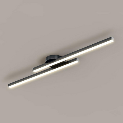 Sleek Silver LED Semi Flush Mount Ceiling Light - BritishElegance