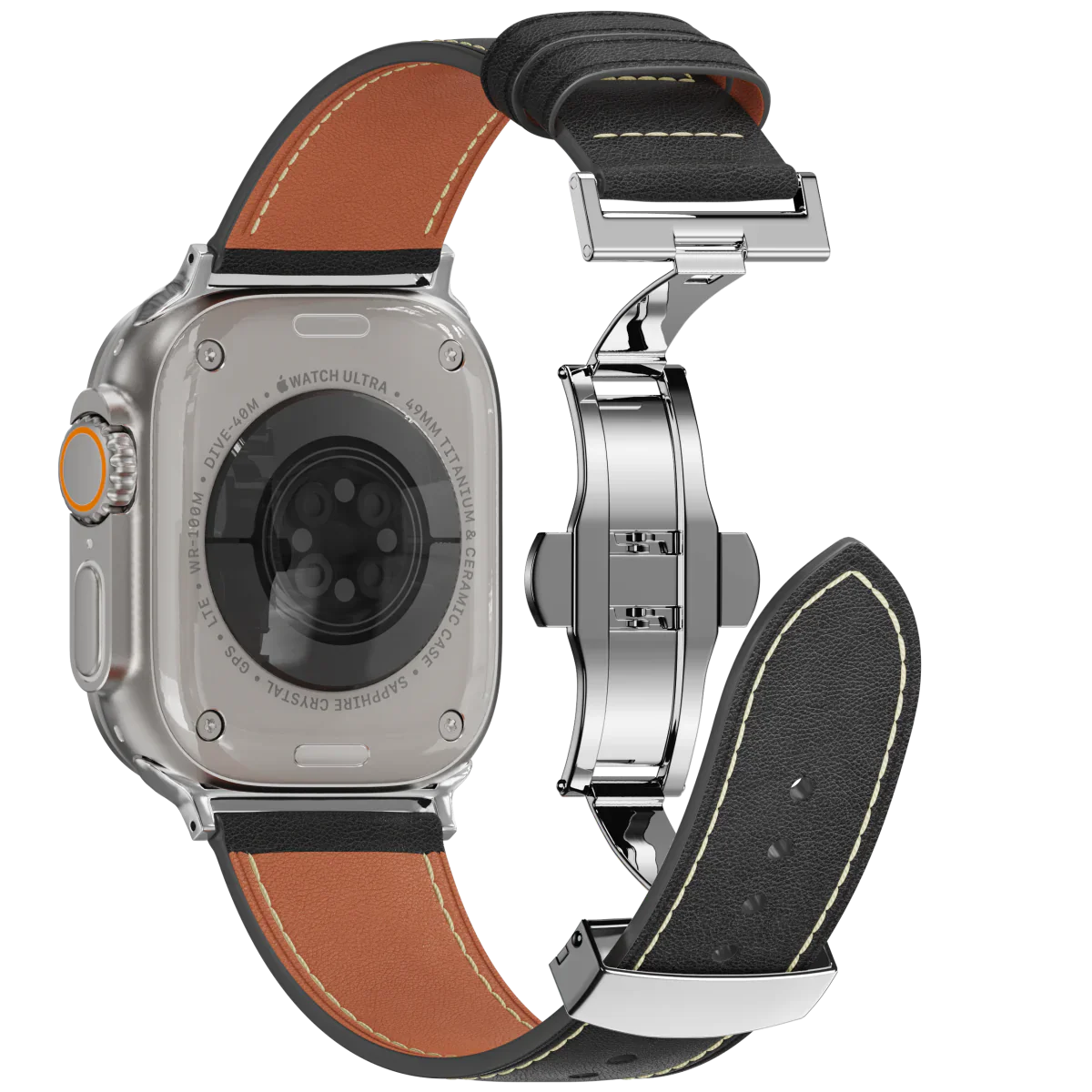 Genuine Leather Apple Watch Strap with Buckle Closure - VogeLuxe