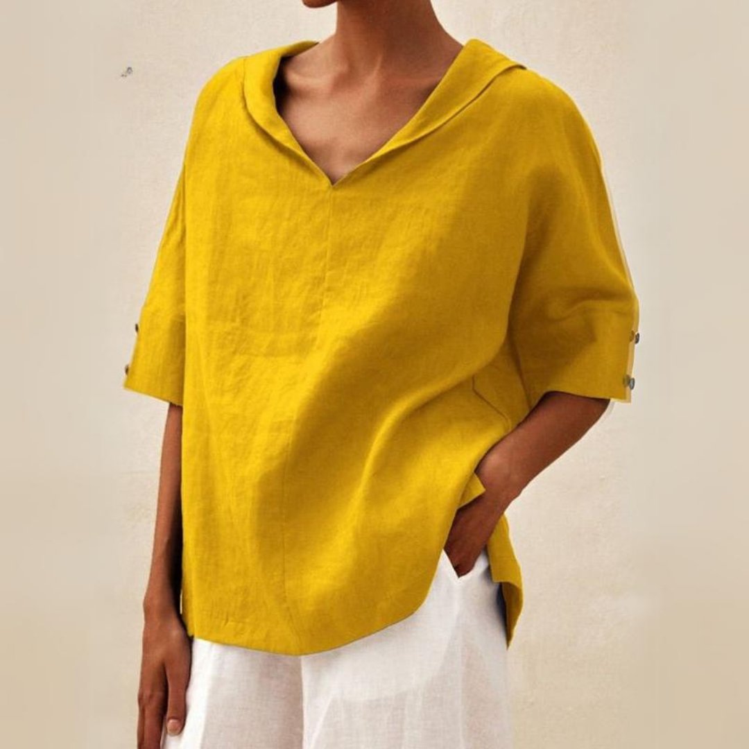 Relaxed Fit V-Neck Womens Casual Tee Shirt