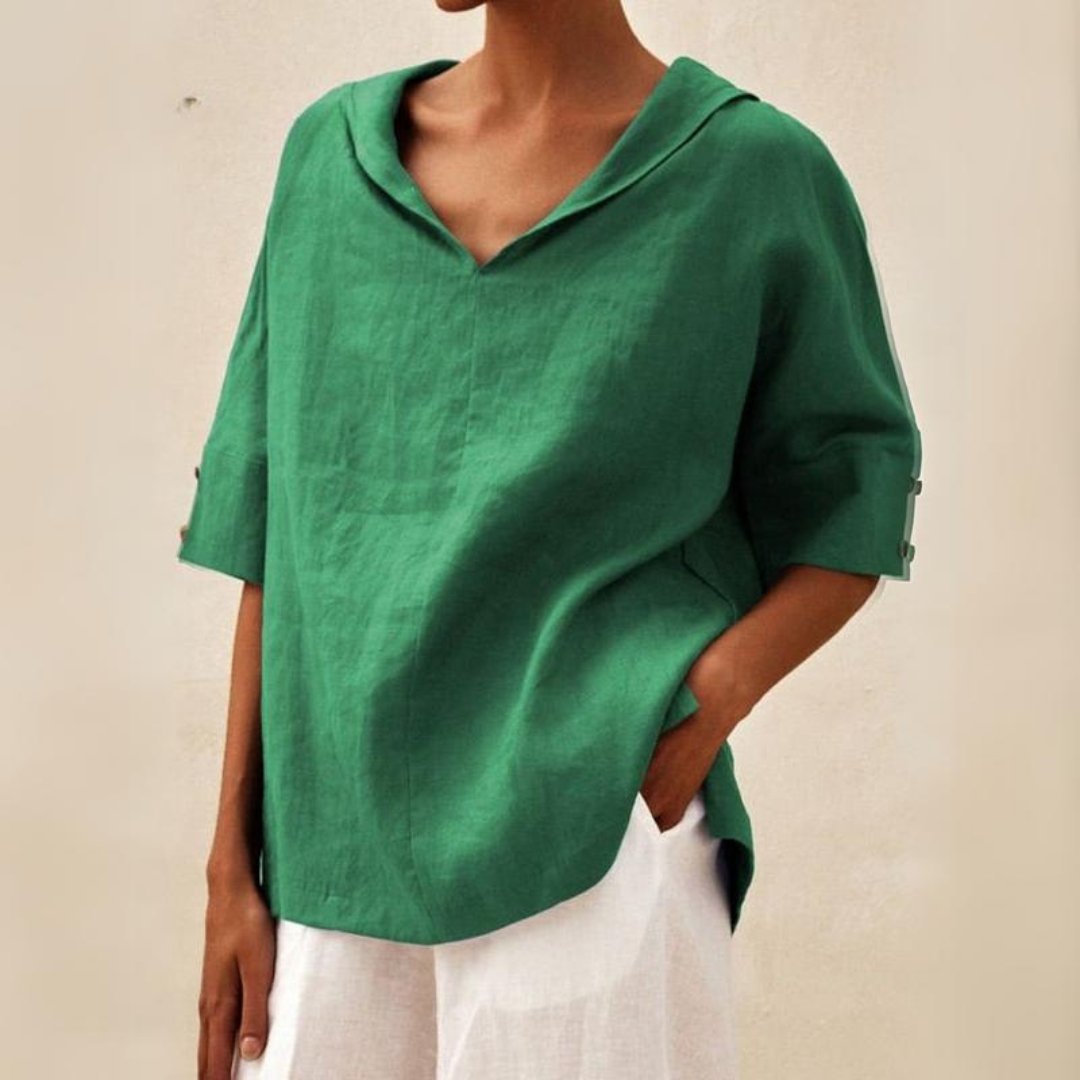 Relaxed Fit V-Neck Womens Casual Tee Shirt - VogeLuxe