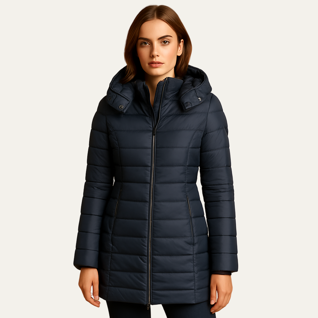 VogeLuxe | Women’s Mid Length Quilted Puffer Coat