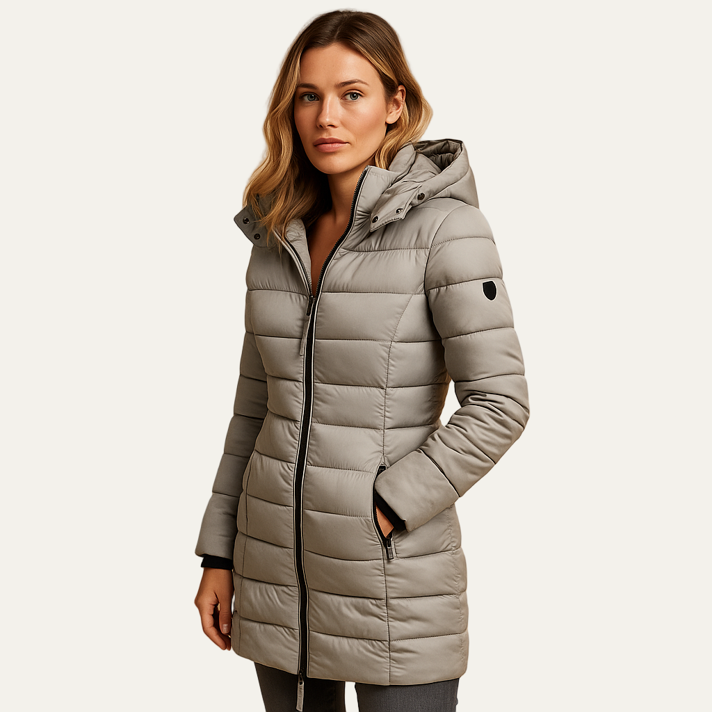 VogeLuxe | Women’s Mid Length Quilted Puffer Coat