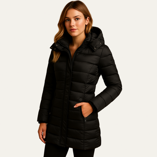 VogeLuxe | Women’s Mid Length Quilted Puffer Coat