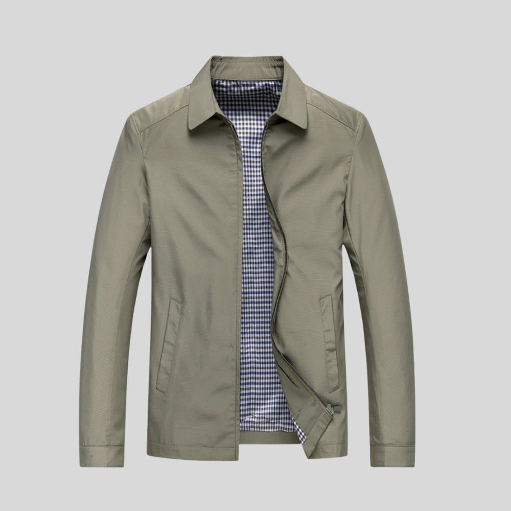 VogeLuxe | Men’s Minimalist Harrington Zip Jacket