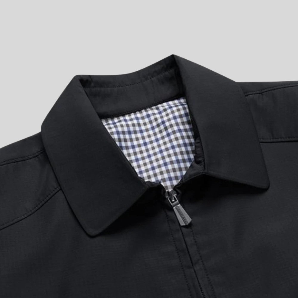 VogeLuxe | Men’s Minimalist Harrington Zip Jacket