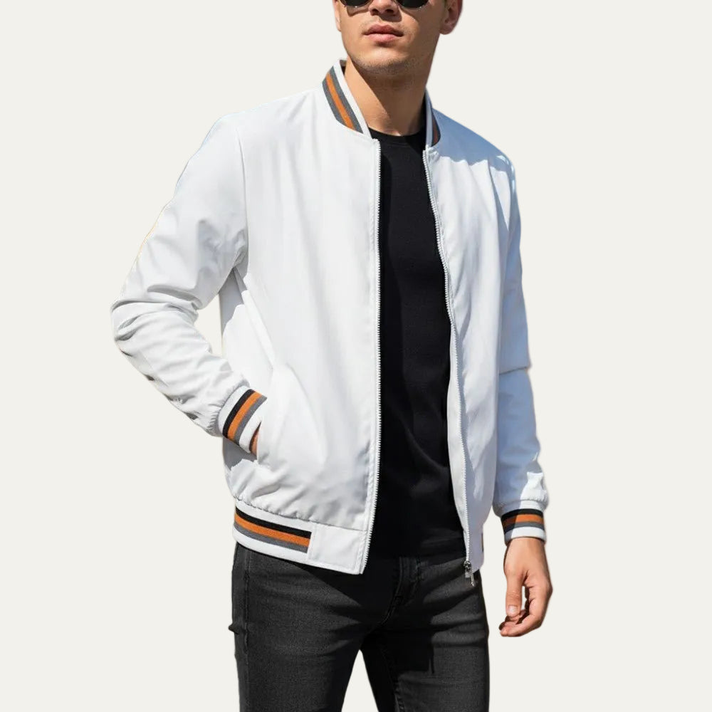 VogeLuxe | Men’s Lightweight Zip Front Bomber Jacket