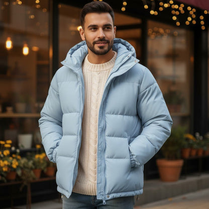 VogeLuxe | Men’s Cold Weather Hooded Puffer Jacket