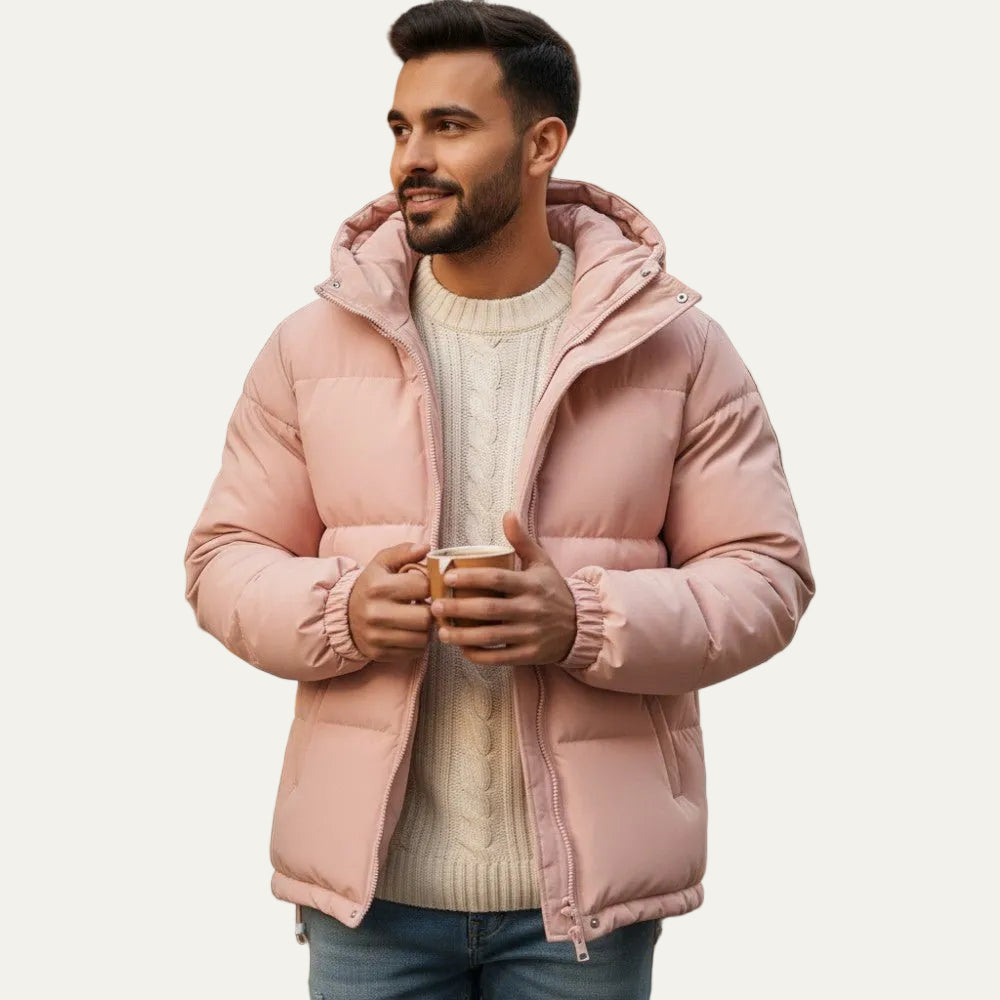 VogeLuxe | Men’s Cold Weather Hooded Puffer Jacket