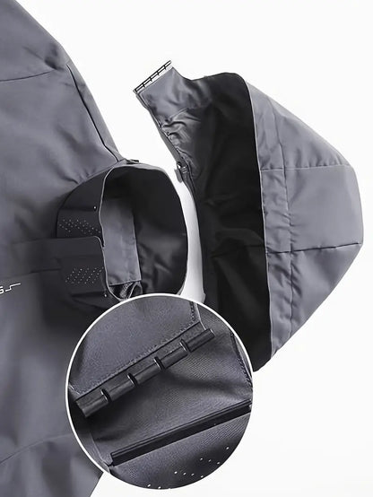 VogeLuxe | Men’s Waterproof Windproof High Neck Outdoor Shell Jacket