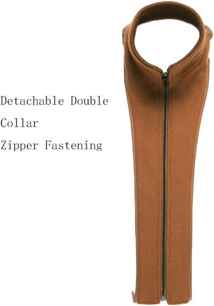 VogeLuxe | Men’s Wool Blend Peacoat with Hidden Bib and Quilted Lining