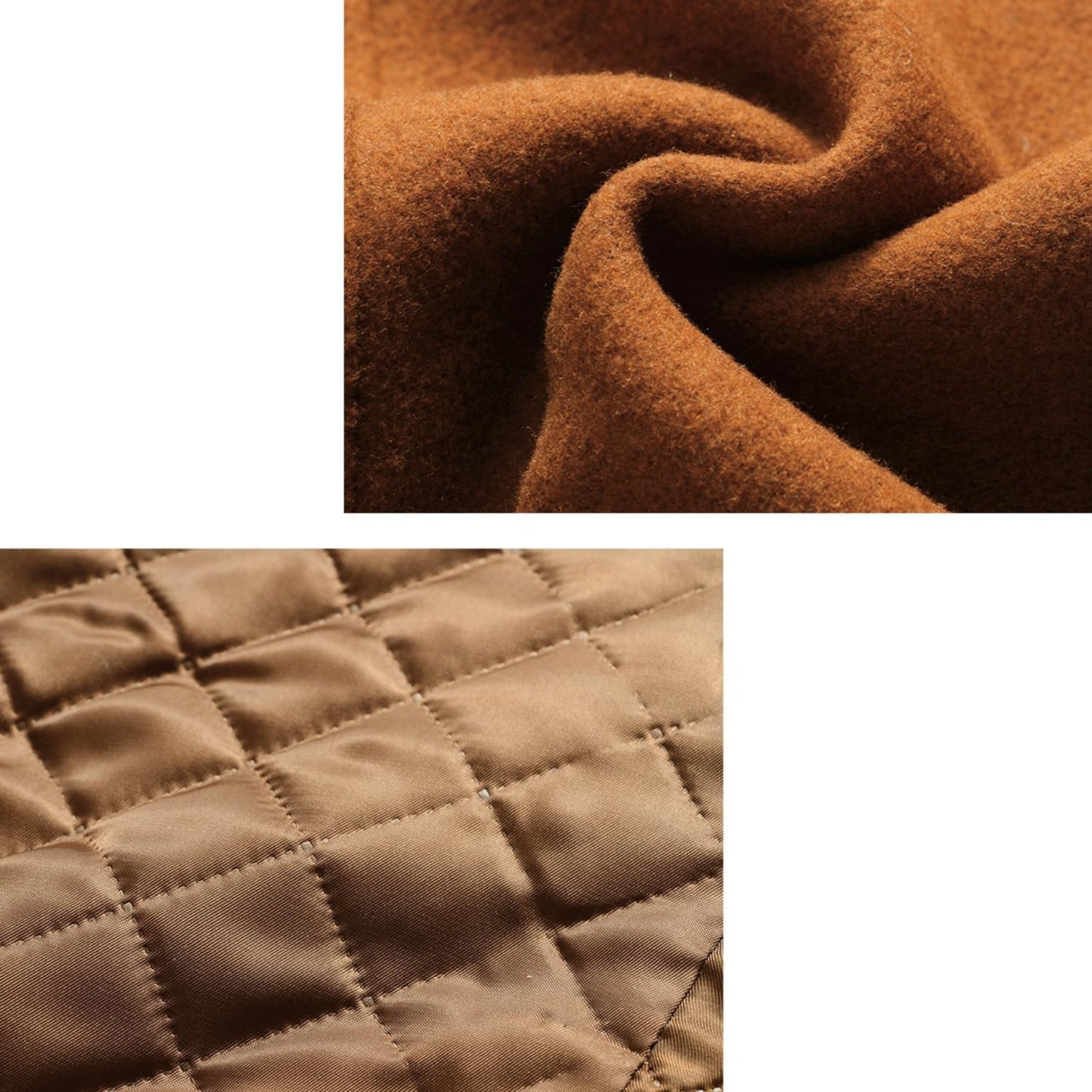 VogeLuxe | Men’s Wool Blend Peacoat with Hidden Bib and Quilted Lining