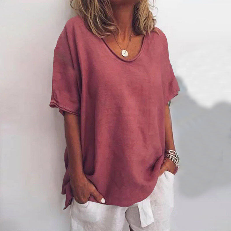 Comfortable Flowy Top with Belly Concealment