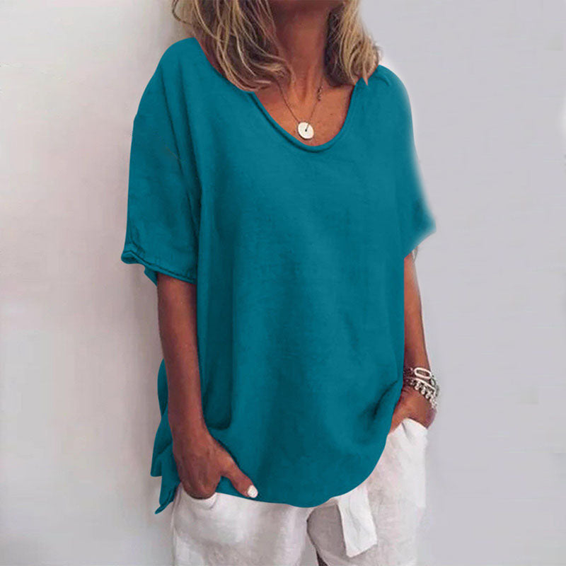 Comfortable Flowy Top with Belly Concealment