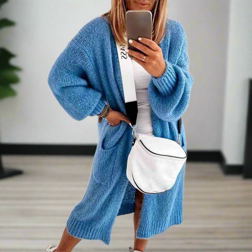 Cozy Winter Long Sleeve Cardigan for Women - VogeLuxe