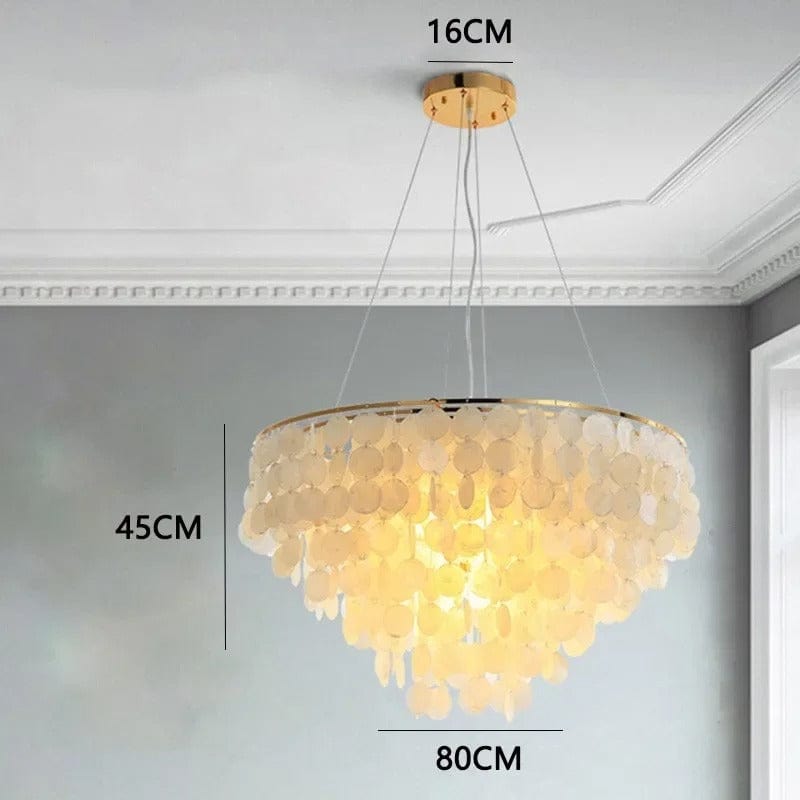 Seashell Coastal Ceiling Chandelier