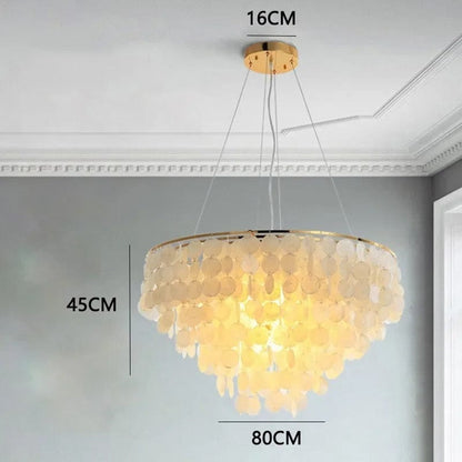 Seashell Coastal Ceiling Chandelier