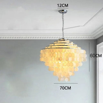 Seashell Coastal Ceiling Chandelier