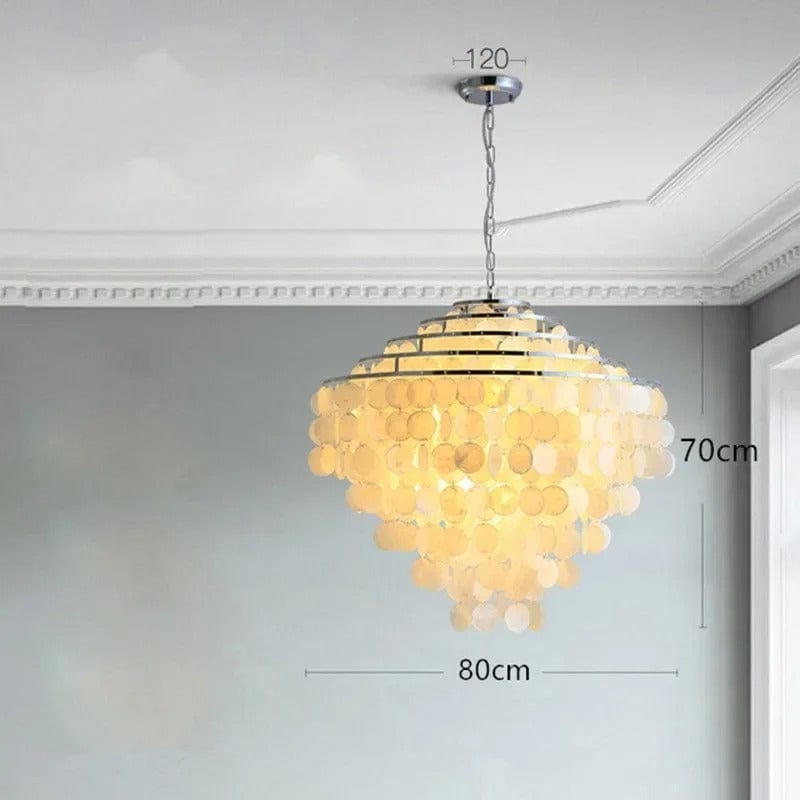 Seashell Coastal Ceiling Chandelier