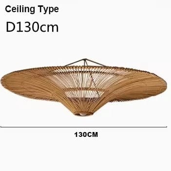 Natural Woven Rattan Light Fixture