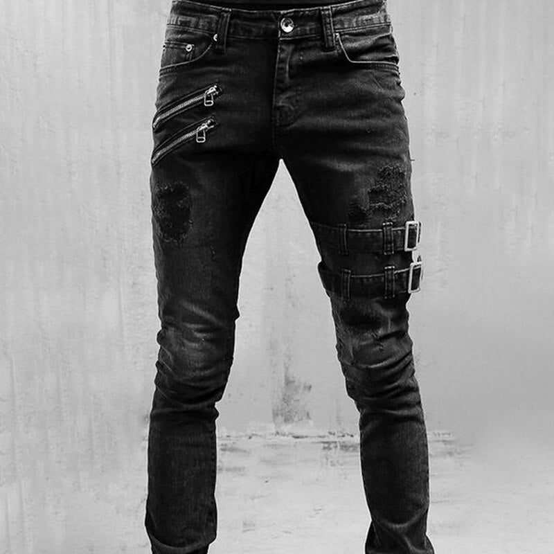 Premium Slim Fit Mens Jeans with Zip Pockets