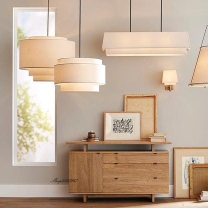 Stylish Fabric Hanging Light Fixture - VogeLuxe