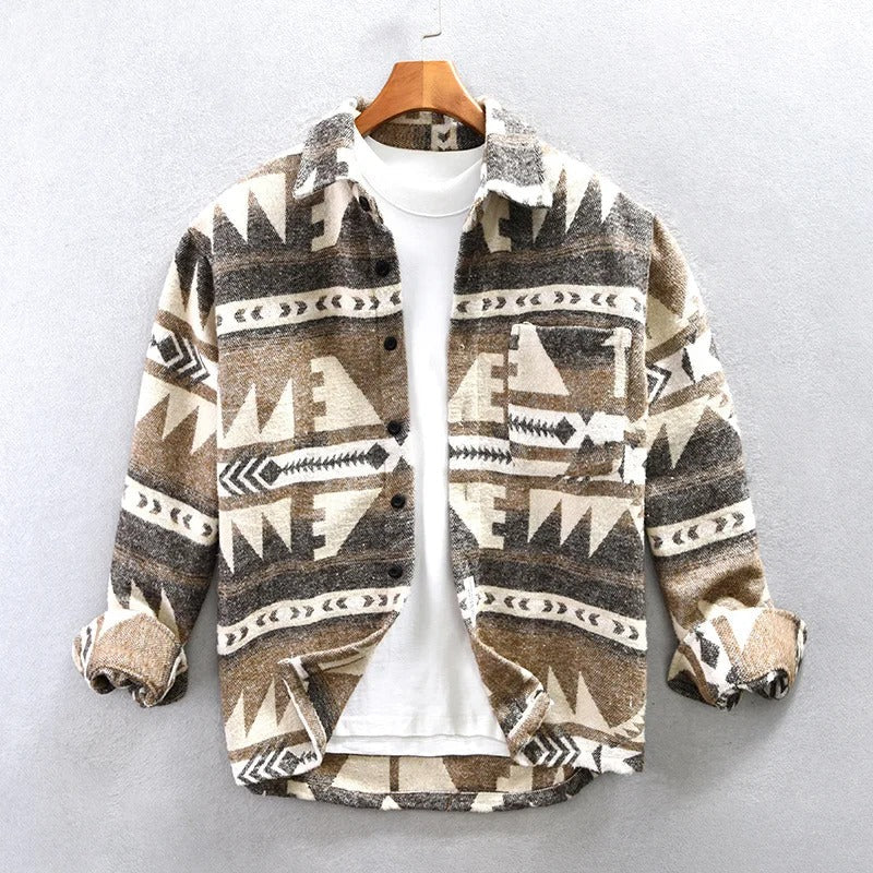 Casual Mens Long Sleeve Shirt Jacket