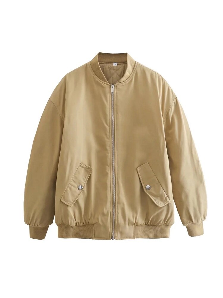 Relaxed Fit Women's Bomber Coat