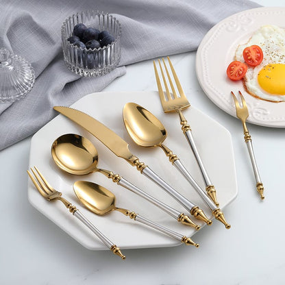 Luxury Gold Coated Flatware Set - BritishElegance