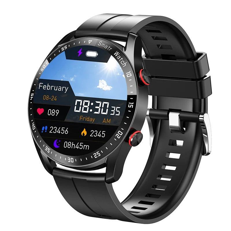 Stylish Men's Smartwatch with Bluetooth Fitness Tracker - VogeLuxe