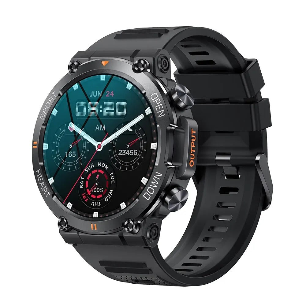 Rugged Outdoor Tactical Smartwatch with Long Battery Life - VogeLuxe