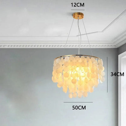 Seashell Coastal Ceiling Chandelier