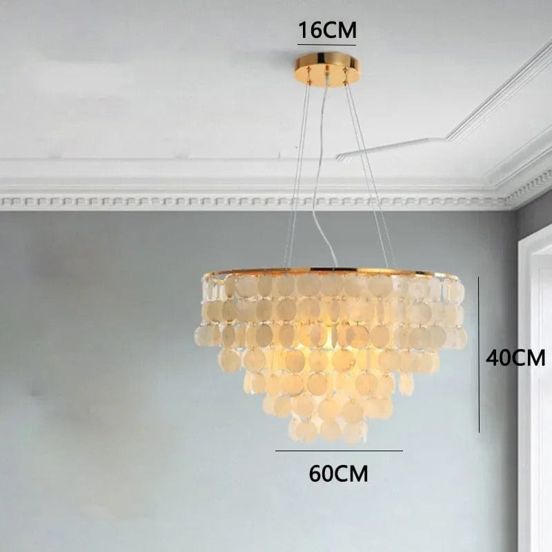 Seashell Coastal Ceiling Chandelier