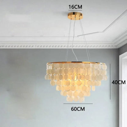 Seashell Coastal Ceiling Chandelier