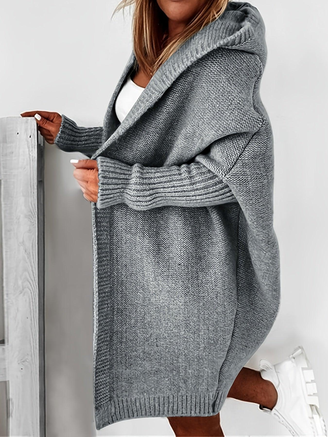 Cozy Women's Long Sleeve Winter Cardigan Sweater - BritishElegance