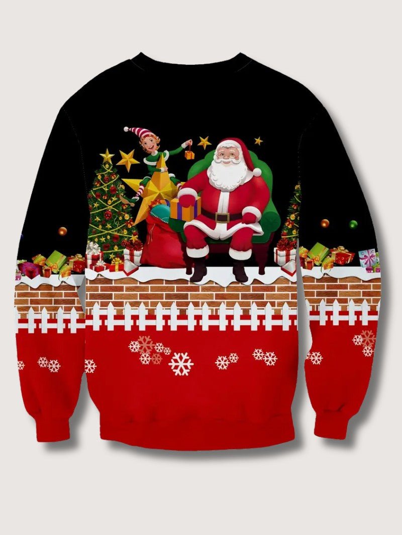 VogeLuxe | Men’s Festive Christmas Scene Knit Sweater