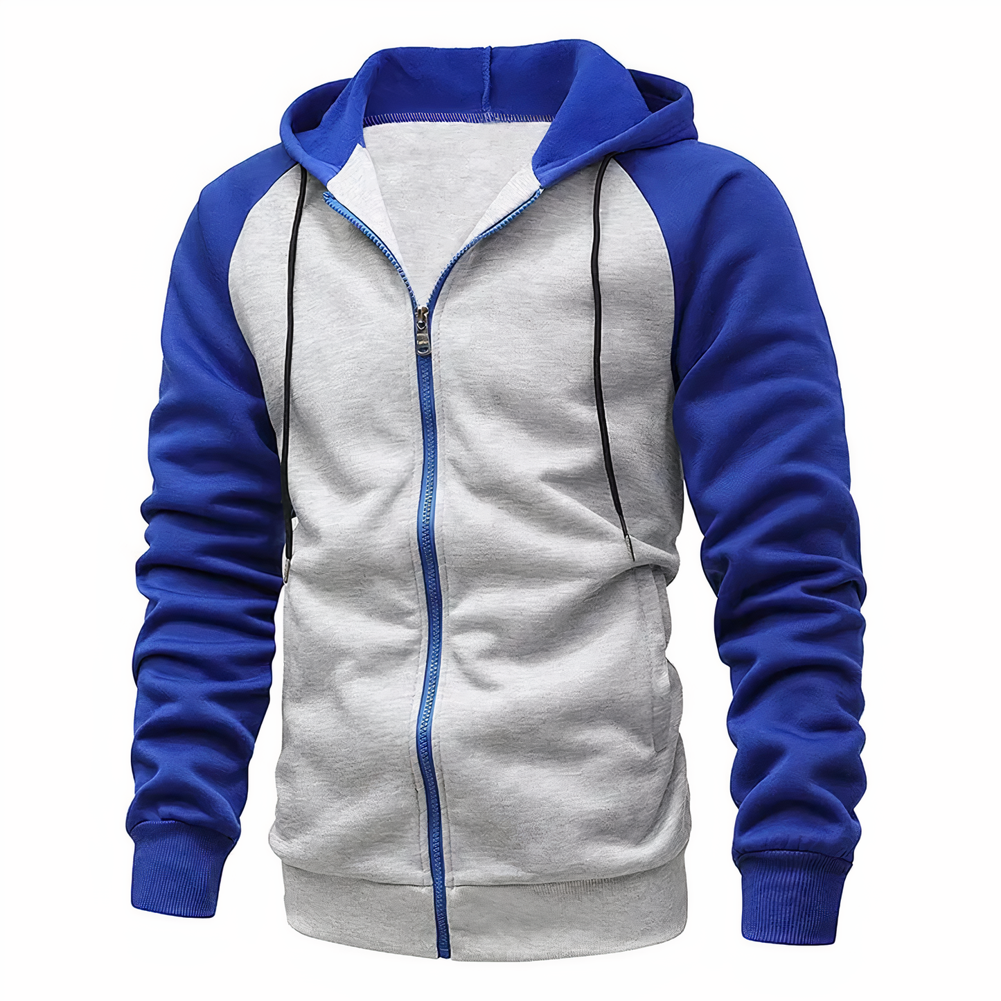 Athletic Zip Up Hooded Sweatshirt for Men - VogeLuxe