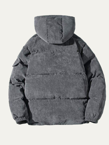 VogeLuxe | Men’s Technical Utility Jacket with Hood and Patch Pockets