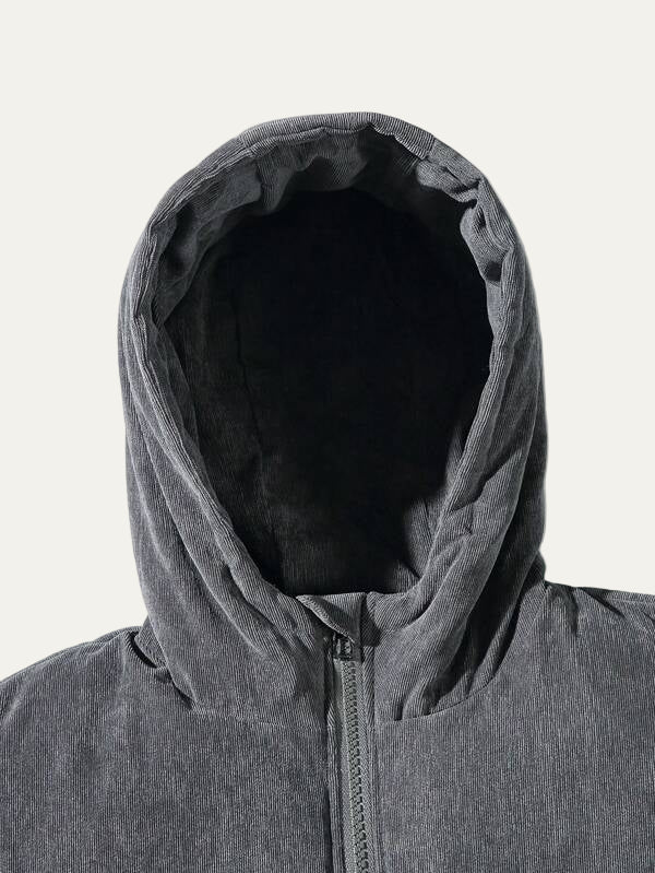 VogeLuxe | Men’s Technical Utility Jacket with Hood and Patch Pockets