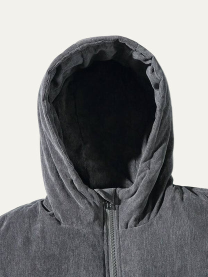 VogeLuxe | Men’s Technical Utility Jacket with Hood and Patch Pockets