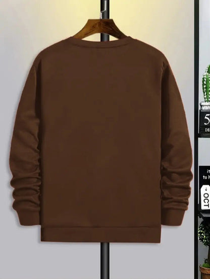VogeLuxe | Men’s Festive Reindeer Graphic Crewneck Sweatshirt