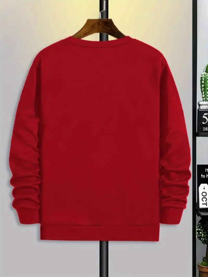 VogeLuxe | Men’s Festive Reindeer Graphic Crewneck Sweatshirt