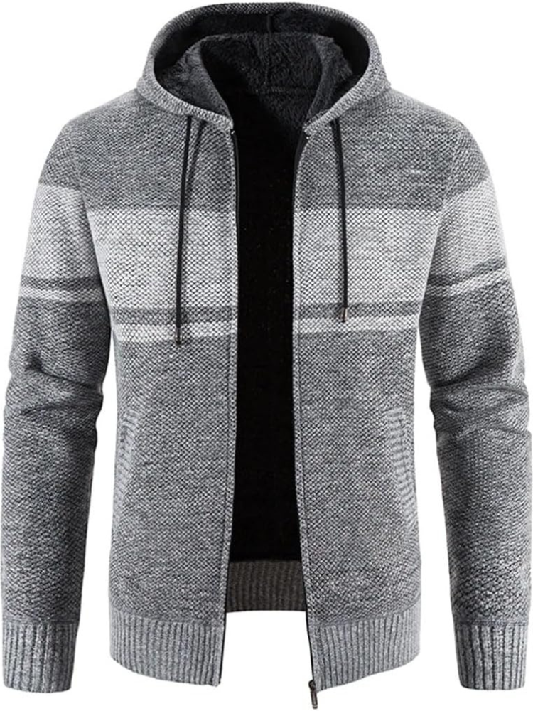 Warm Mens Hooded Sweatshirt with Fleece Lining