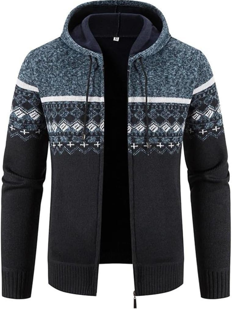Warm Mens Hooded Sweatshirt with Fleece Lining